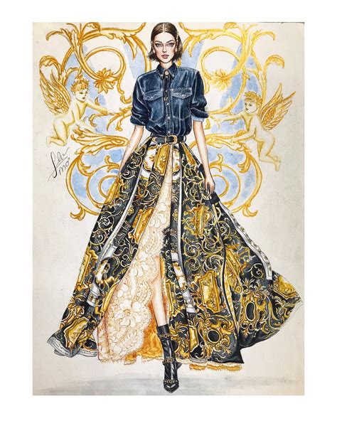 versace scketches|versace fashion.